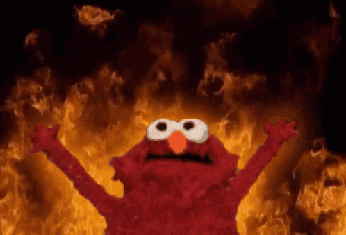 Elmo on fire